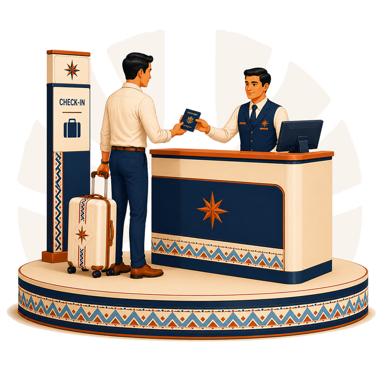 Staffed Check-in Counters